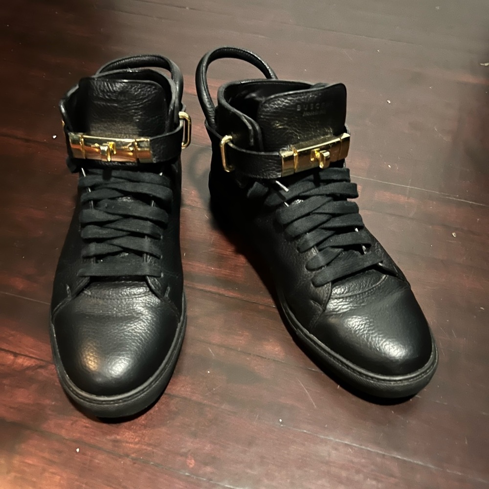 Buscemi 100MM ALCE BLACK Italian Leather